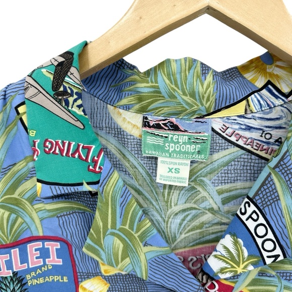 REYN SPOONER Vintage Top Pants Set Hawaii Pineapple Graphic Print - Picture 4 of 9